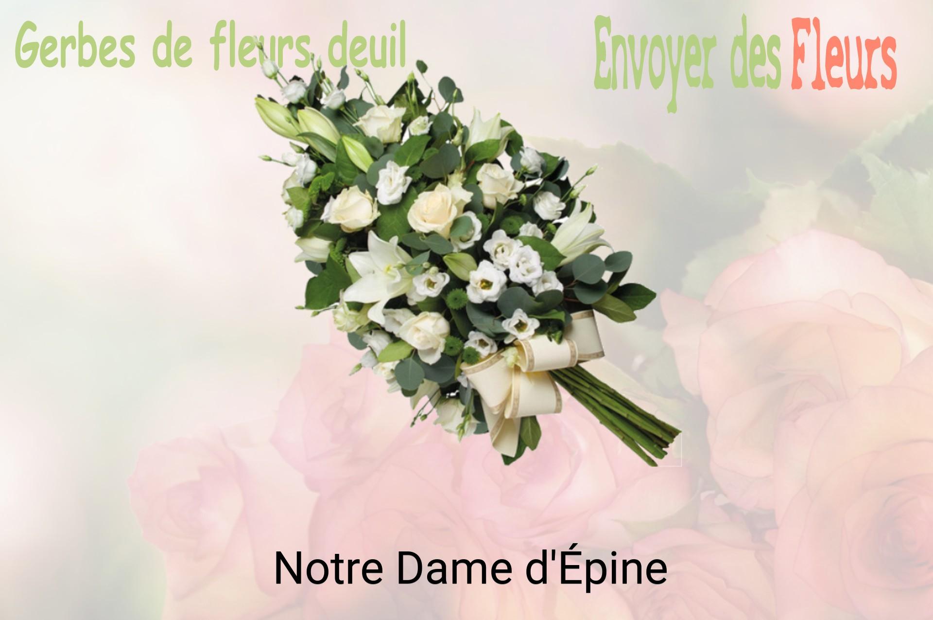 Gerbe de fleurs de deuil livrée à Notre-Dame-d'Épine